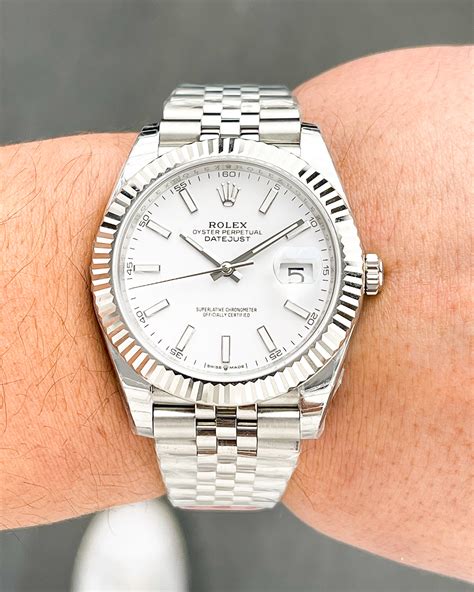 rolex datejust 41 18k white gold|rolex datejust 41 for sale.